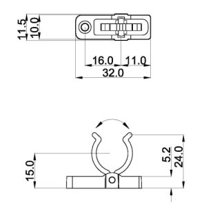 Screw fixing TR5-F57 diagram