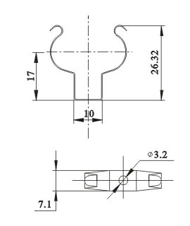 Compact fluorescent lamp bracket F25 Size
