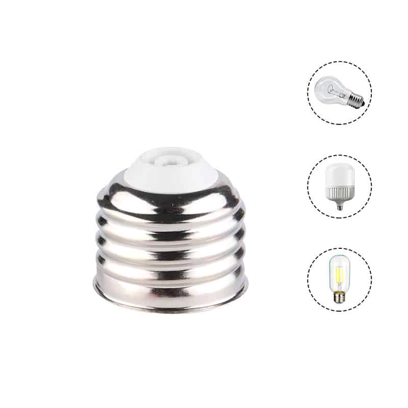 Screw solderless brass Nickel Plated E27 / E26 Lamp caps