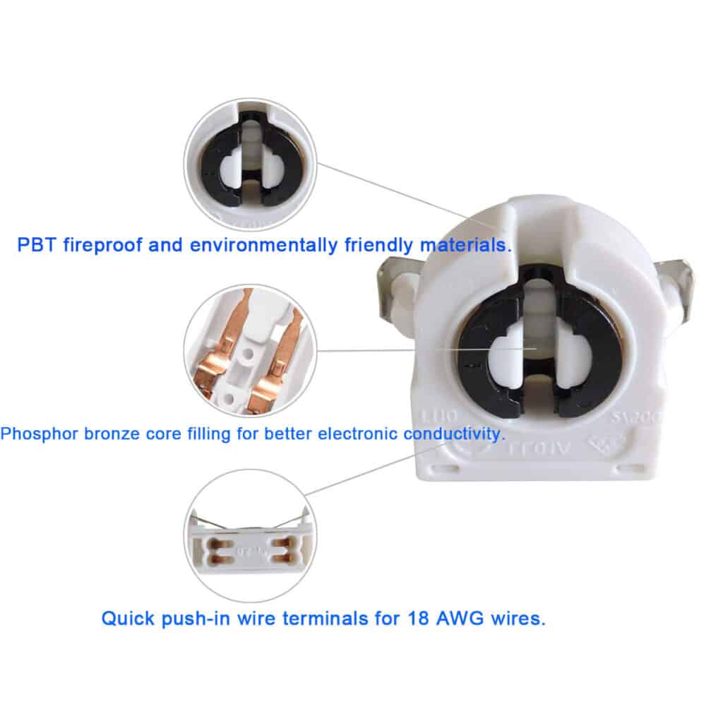 T5 G5 light bulb socket fluorescent lamp holders