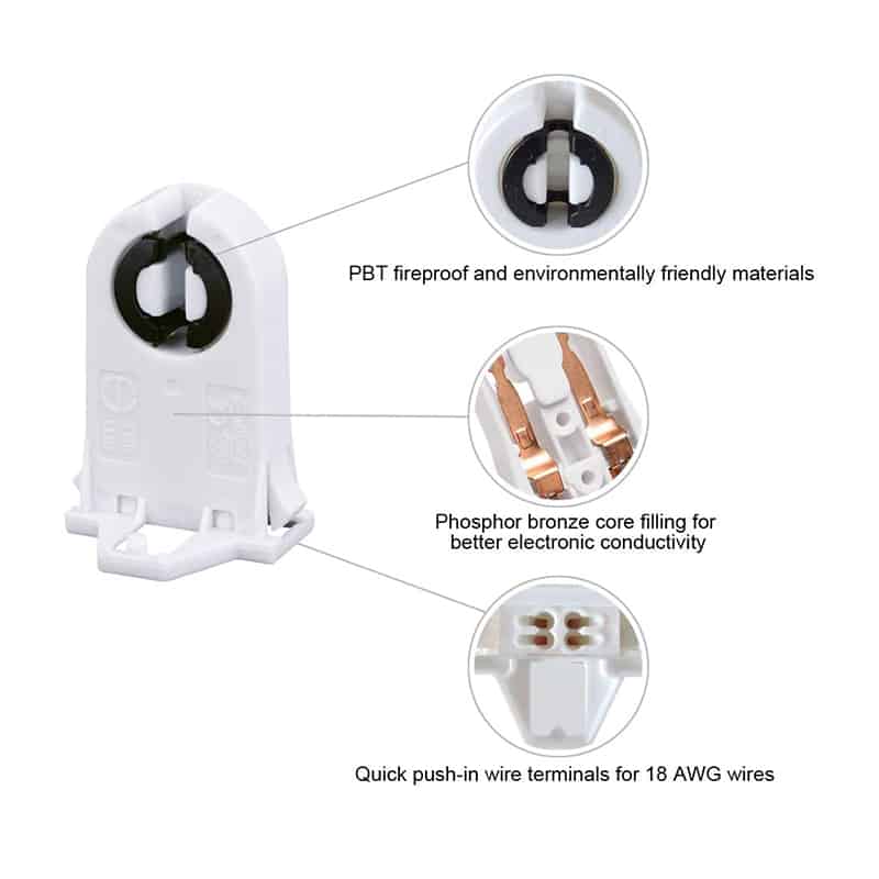 T8 Fluorescent lamp holder light sockets base