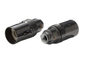 E14 Metal Smooth Light Bulb Sockets Pearl Black